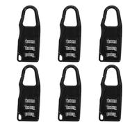 jojofuny 6pcs Small Combination Padlock for Luggage, 3 Digit Resettable Password Lock, Keyless Anti-Theft Padlock for Home Office Travel Suitcase Backpack Laptop