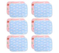 jojofuny 6pcs Small Pet Training Mats for Hamsters and Guinea Pigs, Reusable Washable Cage Bedding Pads with Cloud and Raindrop Pattern, Soft Absorbent Pet Nest Supplies for Indoor Use
