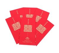 jojofuny 6pcs Traditional Chinese Wedding Red Envelopes Reusable Money Pockets with Classic Design Suitable for Wedding Gifts Lucky Money Jewelry and Special Occasions