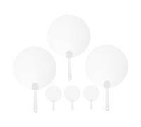 jojofuny 6pcs Transparent DIY Painting Fans Clear Blank Handheld Fans for Party Wedding Banquet Decor Portable Mini for Artistic Drawing and Custom Crafts