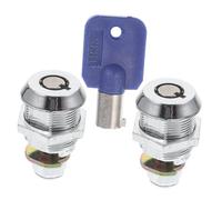jojofuny 6pcs Tubular Lock Miniature Push Locks for Arcade Cabinets Metal and Doors Laminated Keyed Tubular Cam Replacement