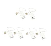 jojofuny 6pcs Usb External Sound Card Adapter Channel Practical Audio Device for Laptop and Desktop Noise Reduction Technology No Driver Required Pack
