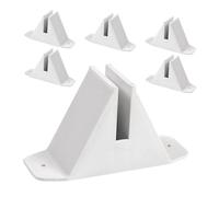jojofuny 6pcs White Plastic Picket Fence Support Bases for Garden Fence and Christmas Tree Stand Freestanding Post Anchors for Room Divider and Outdoor Stability