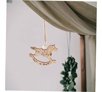 jojofuny 6pcs Wooden Hollow Christmas Tree Pendants Lightweight Creative Xmas Hanging Ornaments for Home Office Party Wedding Decorations