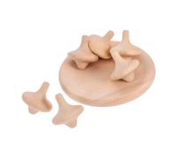 jojofuny 6pcs Wooden Spinning Tops for Handmade DIY Painting for Preschool Cognitive Development and Hand Eye Coordination Creative Parent Game