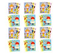 jojofuny 6sets Dress Up Puzzle Stickers Interactive DIY Career Labels for Parties and School Activities Engaging Puzzle Kits for Creative Learning
