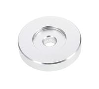 jojofuny 7 Inch Vinyl Record Adapter Metal Dome for Turntable 45 Revolutions Per Minute Large Hole Converter Silver Turntable Accessory Compatible with 7 Inch Singles