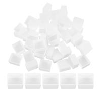 jojofuny 75pcs Empty Watercolor Half Pans Plastic Palette with 2ml Mini Square Pans for DIY Watercolour Painting Artists