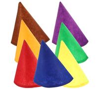 jojofuny 7Pcs Christmas Dwarf Hats Gnome Hats Felt Cone Christmas Elf Costume Cap for Holiday Halloween Costumes Cosplay Party Accessories - Assorted Colors
