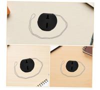 jojofuny 7pcs Circular Badge Holder with Belt Clip and Bead Chain PU Leather Id Card Case for Security Officers Office Use and Lightweight