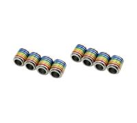 jojofuny 8 pcs Stainless Steel Rainbow Pendant Hollow Cylinder Tube Charms Durable Lgbt Jewelry Accessories for DIY Necklace Making