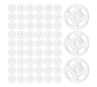 jojofuny 80 Sets Plastic Invisible Snap Fasteners for Clothing, Lightweight Round Sew-on Buttons, 10mm Press Snap Closures for Business Use and New Projects