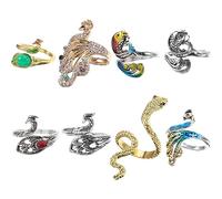 jojofuny 8Pcs Adjustable Crochet Rings for Knitting Crafts Lightweight Finger Accessories for Yarn Winding and Finishing for Sewing Quilting Projects