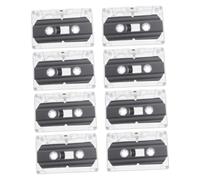 jojofuny 8pcs Blank Cassette Tapes with Clear Case for High Fidelity Voice Recording DIY Retro Party Messages Teaching Audio Recording