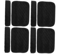 jojofuny 8pcs Car Shoulder Cushion Cover Plush Pad for Comfort and Support Easy to Install Reduces Pressure While Driving Black Design for Cars