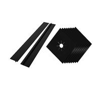 jojofuny 8pcs Gas Stove Covers with Stove Gap Filler Seals Reusable Non-warping Protectors Easy to Clean and Dishwasher Safe