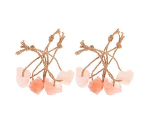 jojofuny 8pcs Natural Salt Blocks for Horses Cattle Deer Goat Small Mineral Chew with Hanging Rope for Healthy Livestock Growth 30-50g Each