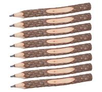 jojofuny 8pcs Natural Wooden Bark Pencils Rustic Twig Design Comfortable Grip Eco Friendly Writing and Drawing Supplies for Adults School Use