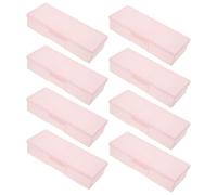 jojofuny 8pcs Pink Nail Implement Organizer Case Made of Sturdy Plastic for Efficient Nail Accessories Storage Versatile Compatibility with Manicure Tools for Travel and Personal Station