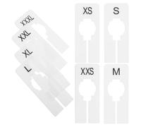 jojofuny 8pcs Plastic Clothes Dividers for Closet Hangers with Pre-Labeled Sizes XXS to XXXL, Rectangular Wardrobe Separators for Easy Identification and Professional Appearance in Home
