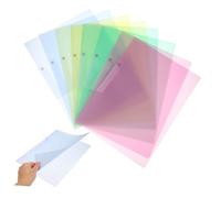 jojofuny 8pcs Plastic Document Folders with Swing Clip PP File Holders for Office School Business Space Saving Report Covers Professional Presentation Organizers in Blue Green Pink Yellow