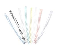 jojofuny 8Pcs Plastic Spiral Binding Coils 16Mm Colorful Loose Leaf Binder Rings for Office School Projects, Spiral Ring Binding Spines Set for Notebooks and Document Organization