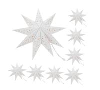 jojofuny 8pcs Point Origami Paper Star Lanterns White Star Lampshades for Christmas Wedding Holiday Party Home Decor Easy Hang Multipurpose Decorative Ornaments