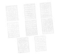 jojofuny 8Pcs Reusable Craft Stencils for Painting Plastic Letter Stencils for DIY Projects Versatile Templates for Home Decor and Crafts