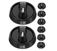 jojofuny 8pcs Thickened Stove Knobs Cooktop Control Knobs Ignition Button Kit for Kitchen Gas Stove Replacement