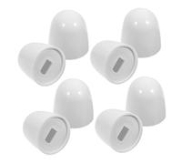 jojofuny 8pcs Toilet Bolt Caps Plastic Screw Covers Toilet Seat Caps Abs Material Easy Install Decorative Bathroom Hardware