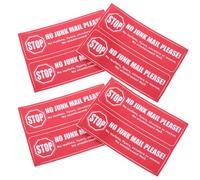 jojofuny 8pcs Waterproof No Junk Mail Mailbox Decals, Outdoor Adhesive Warning Stickers for Home Entrance and Business, No Advertising Or Flyer Mail Slot Signage