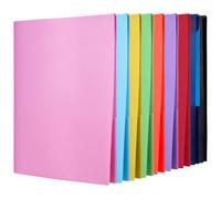 jojofuny 9 Pcs Portfolio Folder with Double Pockets Plastic Document Organizer for School Office File Holders for Versatile Document Storage and Easy Categorizing