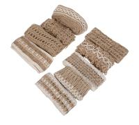 jojofuny 9 Rolls Rustic Jute Lace Craft Ribbon, 2.2 Yards Each, Natural Jute Material that Can Be Trimmed and Shaped, for Wedding Ribbon Decoration and Event Planning Centerpieces