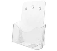 jojofuny A4 Acrylic Magazine Stand Wall-Mounted Literature Holder Single Layer Brochure Display Rack File Organizer for Office Desk Storage