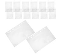 jojofuny A6 Plastic 6-ring Binder Pockets, 20pcs Card Sleeves Binder Sheets, Removable Insert Pages for Card Protectors and Postcard Refills, Office Document Organizer