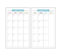 jojofuny A6 Size 6- Hole Paper Refills to Do List Planner Insert, Loose Leaf Binder Notebook Daily Weekly Monthly Plan Notebook (Style 3 ）