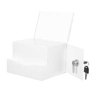 jojofuny Acrylic Donation Box with Sturdy Side Lock Multifunctional Ballot and Suggestion Box for School Office Charity Fundraising Secure Collection Container for Cards and Tips