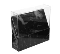 jojofuny Acrylic Lash Tweezer Organizer Case with 8 Holes and Cover, Black Eyelash Extension Tweezer Holder Stand, Save Storage Space and Easy to Clean for Salon and Home Use