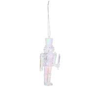 jojofuny Acrylic Nutcracker Pendant Christmas Decoration Lightweight Walnut Soldier Ornament for Holiday Tree Window Hanging Festive Xmas Decor