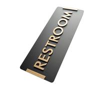 jojofuny Acrylic Restroom Door Wall Sign Unisex Bathroom Identification for Office Public Spaces Clear Guidance Minimalist Design