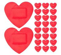 jojofuny Adhesive Bandages for Breathable 50pcs and Heart Shaped Pe Material, Promotes Curing Red Wound Care Patches Effective Hemostasis and Comfortable Suitable for Home or Bag Use