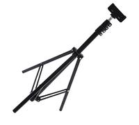 jojofuny Adjustable Projector Stand Tripod Portable Compact Design with Enlarged Phone Holder Tray Floor Stand Made of Sturdy Abs and Aluminum Alloy for Offices and Presentations