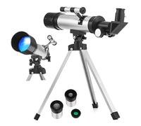 jojofuny Adjustable Refractor Astronomy Telescope Tripod for Boys and Girls and Beginners, Skywatcher Telescope for Stargazing Planets and Celestial Objects Viewing