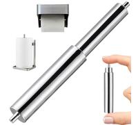 jojofuny Adjustable Toilet Roll Holder Insert - 11cm to 16.5cm Spring-Loaded Spindle - Chrome-Plated Plastic Replacement Rod for Bathroom Tissue Dispenser
