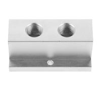 jojofuny Air Distribution Block Sturdy Design and Aluminium Alloy Material T-Type for, Unobstructed, Silver Gas Junction Pneumatic Systems Suitable for Engineering Wiring Pipe