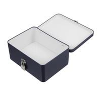 jojofuny Airtight Metal Cookie Tin with Lock, Medium Celestial Patterned Biscuit Storage Box, Vintage Kitchen Candy Canister for Pantry and Countertop