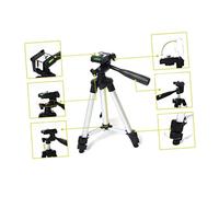 jojofuny Aluminum Alloy Adjustable Tripod Stand with 3-section Legs for Mobile Phone Photography and Video Recording, Portable and Lightweight Phone Bracket for Travel and Live Streaming