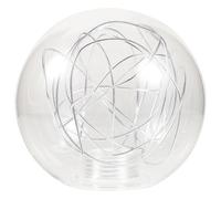 jojofuny Aluminum Wire Glass Lampshade 10cm Transparent Round Ball Globe Light Shade Replacement for G9 Molecular and Decorative Pendant Lights