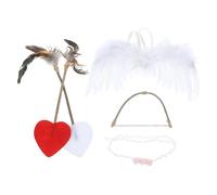 jojofuny Angel Cupid Wings Baby Photoshoot Props Set 5 Pieces Synthetic Material Assorted Colors Cupid Wings for Newborn Photography Accessories