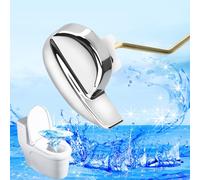 jojofuny Angle Fitting Side Mount Toilet Lever, Zinc Alloy Toilet Tank Handle, Compatible for Tank, Silver and Golden Finish, 10. 23 X 3. 14 X 1. 77 Inch